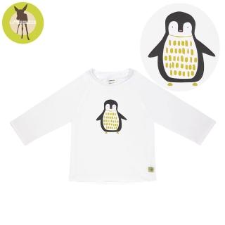【Lassig】嬰幼兒抗UV長袖泳裝上衣-白企鵝