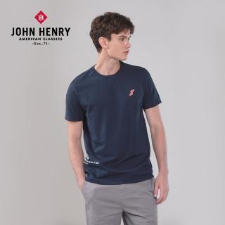 【JOHN HENRY】VARSITY LOGO短袖T恤-深藍