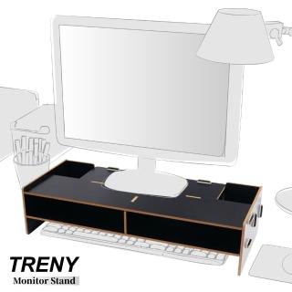 【TRENY】加厚基本-電腦螢幕增高架-黑(螢幕架 鍵盤架)