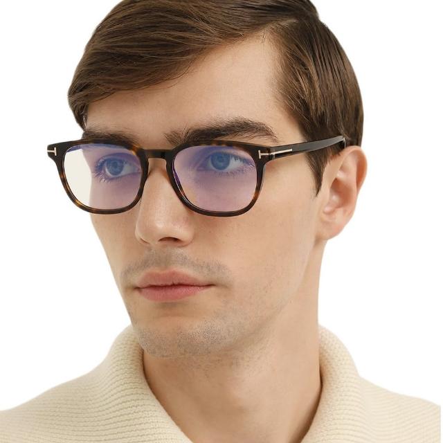 【TOM FORD】方框膠框光學眼鏡(琥珀#TF5868B 052)