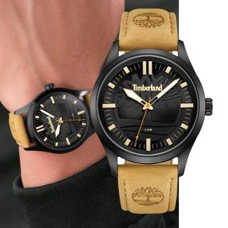 【Timberland】天柏嵐 Rambush系列 時尚大三針腕錶 皮帶-小麥黃黑(TDWGA0029601)