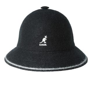 【KANGOL】WOOL STRIPE鐘型帽(黑色)