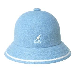 【KANGOL】WOOL STRIPE鐘型帽(冰川藍)