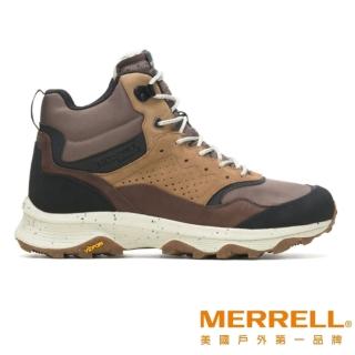 【MERRELL】SPEED SOLO MID WATERPROOF防水中筒麂皮登山鞋 咖啡 男(ML004533)