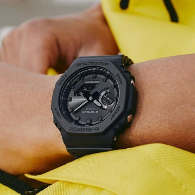 【CASIO 卡西歐】G-SHOCK 極簡八角太陽能電力智慧藍牙手錶(GA