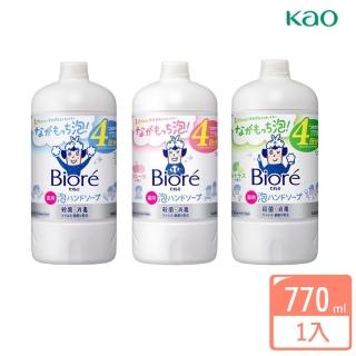 【Kao 花王】Biore u 泡沫洗手慕絲 特大補充瓶-770ml(綿密泡沫)