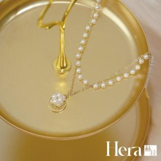 【HERA 赫拉】矜柔氣質珍珠雙層鎖骨鍊 H112040504(項鍊 ANA3)