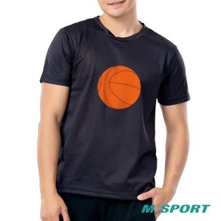 【MISPORT 運動迷】台灣製 運動上衣 T恤-籃球單顆/運動排汗衫(MIT專利呼吸排汗衣)