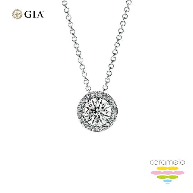【彩糖鑽工坊】GIA 鑽石 1克拉 鑽石項鍊 E成色(3EX+八心八箭車工 18K 鑽石項鍊)