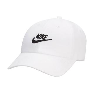 【NIKE 耐吉】帽子 棒球帽 運動帽 遮陽帽 U NK CLUB CAP U CB FUT WSH L 白 FB5368-100(3313)