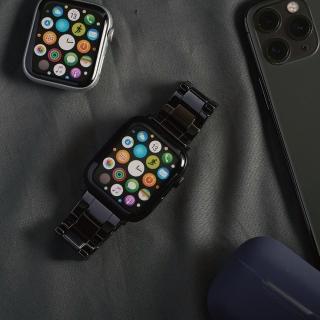 【ALL TIME 完全計時】Apple Watch S7/6/SE/5/4 38/40/41mm 二色陶瓷錶帶