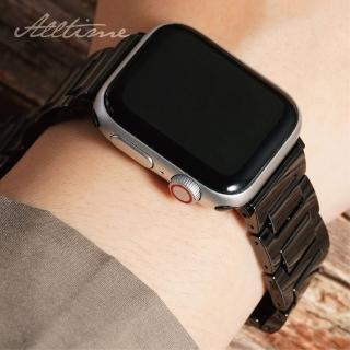 【ALL TIME 完全計時】ALL TIME 完全計時】Apple Watch S7/6/SE/5/4 42/44/45mm 航太科技H型輕薄陶瓷帶