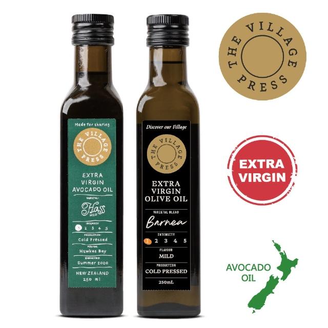 【壽滿趣- 紐西蘭廚神系列】頂級冷壓初榨黃金酪梨油1+原味橄欖油1(250ml x2)