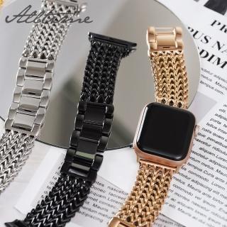 【ALL TIME 完全計時】Apple Watch S7/6/SE/5/4 38/40/41mm 維納斯女神編織不鏽鋼錶帶