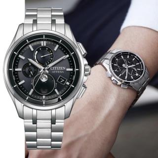 【CITIZEN 星辰】GENTS 光動能球電波月相腕錶/41.5mm(BY1001-66E)