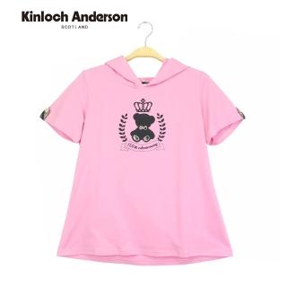 【Kinloch Anderson】獨家150週年紀念小熊連帽短袖上衣 金安德森女裝(KA0758002 淺粉/桃紅/嫩橘/米白)
