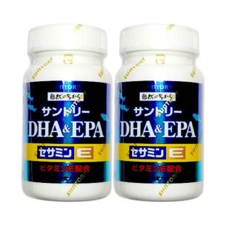 【Suntory 三得利】魚油DHA&EPAx2瓶(共240顆)