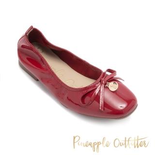【Pineapple Outfitter】FUSCA 真皮蝴蝶結鬆緊娃娃鞋(紅色)
