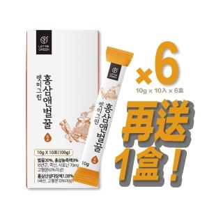 【紅蔘蜜】韓國6年根高麗蔘精蜂蜜飲(10g x 10入 x 6)