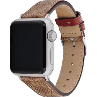 【COACH】Apple Watch 錶帶 38/40mm 適用 皮錶帶 - 棕色(不含手錶)