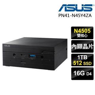 【ASUS 華碩】Intel迷你商用電腦(PN41-N45Y4ZA/N4505/16G/512G SSD+1TB HDD/W11P)