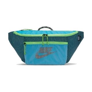 【NIKE 耐吉】Tech Waistpack 斜背包 腰包 手提 肩背 多格層 格紋 簡約 藍綠(CV1411-446)