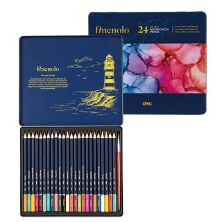 【Deli 得力】Finenolo水性色鉛筆/EC129-24/24色(繪圖 著色 美術)