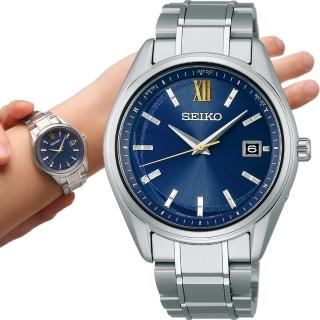 【SEIKO 精工】SPIRIT 永恆之藍 限量款 太陽能電波鈦金屬腕錶-39.5mm 禮物 母親節(7B72-0AH0B/SBTM345J)