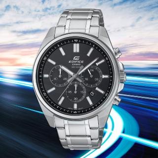 【CASIO 卡西歐】EDIFICE 經典運動三眼計時手錶 畢業禮物(EFV-650D-1AV)