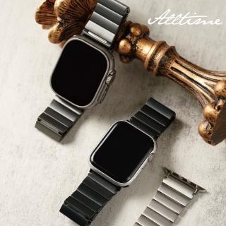 【ALL TIME 完全計時】Apple Watch S7/6/SE/5/4 42/44/45mm 方塊款舒適輕盈「鈦」錶帶