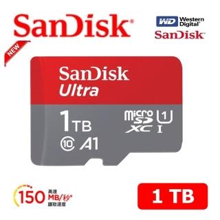 【SanDisk 晟碟】全新版 再升級 1TB Ultra microSDXC UHS-I A1 記憶卡(最高讀速 150MB/s 原廠10年保固)