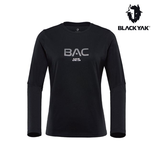 【BLACK YAK】女 BECOME長袖上衣[黑色]BYBB2WC702(秋冬 長袖 女上衣 圓T)