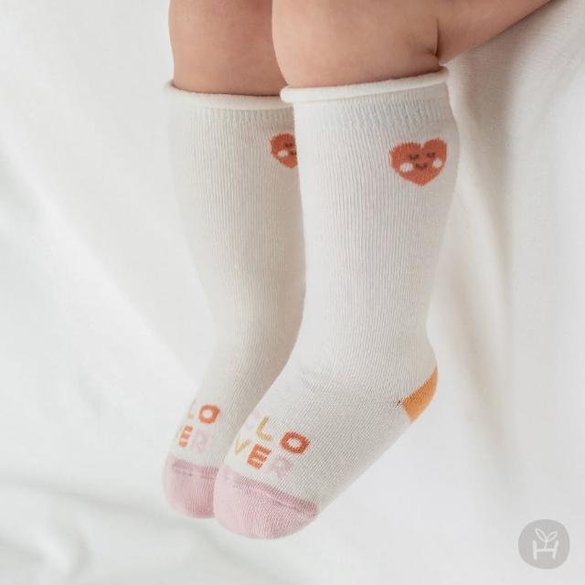 【Happy Prince】韓國製 Shudy愛心捲邊嬰兒童及膝襪(寶寶襪子腳踝襪短襪)