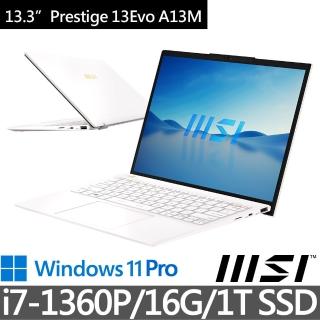 【MSI 微星】13.3吋i7商務筆電(Prestige 13Evo A13M-086TW/i7-1360P/16G/1T SSD/W11P)