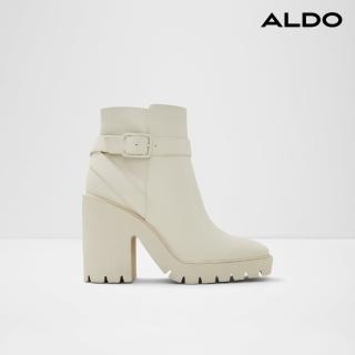 【ALDO】LARAH-百搭復古中筒靴-女靴(白色)