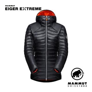 【Mammut 長毛象】Eigerjoch Advanced IN Hooded W 極限艾格防潑水羽絨連帽外套 黑色 女款 #1013-01670