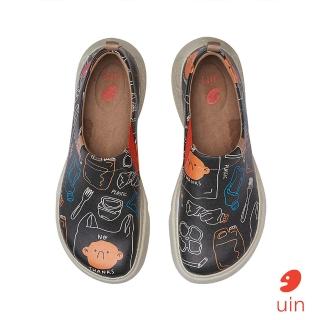 【uin】西班牙原創設計 女鞋 自然淨化彩繪休閒鞋W1710962(彩繪)