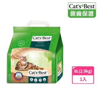 【CAT’S BEST 凱優】強效除臭凝結木屑砂（黑標凝結型）8L/2.9kg(貓砂/木屑砂/環保砂/杉木砂)