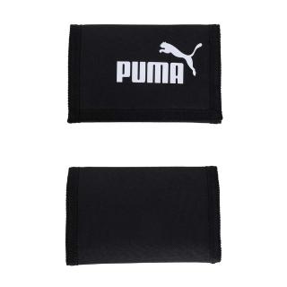 【PUMA】PHASE皮夾-短夾 零錢包 黑白(07995101)