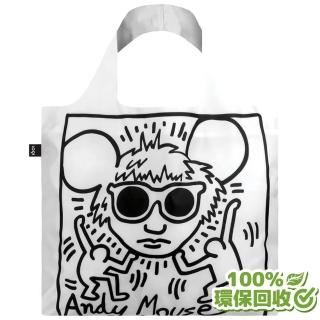 【LOQI】凱斯哈林 安迪鼠(購物袋.環保袋.收納.春捲包)