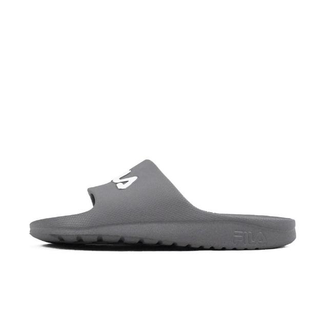【FILA】Sleek Slide 男女 拖鞋 基本款 LOGO 夏季 海灘 情侶穿搭 灰(4-S355W-441)