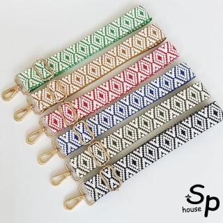 【Sp house】日系刺繡加厚肩背替換可調式包包背帶(12色可選)
