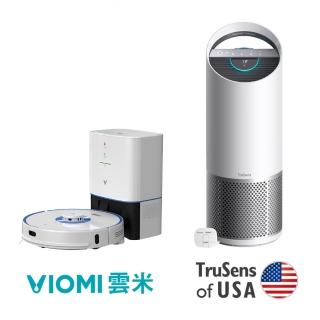 【美國Trusens】雙氣流UV殺菌空氣感測清淨機+S9UV殺菌集塵掃拖機器人(Z3000-適合20.21坪)