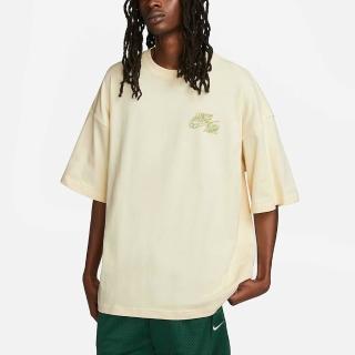 【NIKE 耐吉】NSW TEE OS BRANDRIFFS LBR 男款 休閒 短袖針織衫 米色(FB9818113)