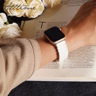 【ALL TIME 完全計時】Apple Watch S7/6/SE/5/4 42/44/45mm 精緻方格陶瓷帶