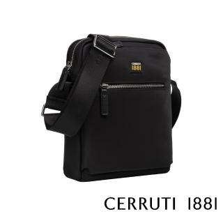 【Cerruti 1881】義大利頂級肩背包(黑色 CEBO06385N)
