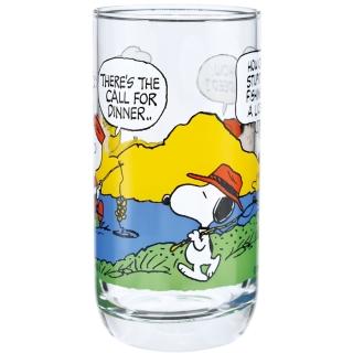 【大西賢製販】SNOOPY 史努比 復古玻璃杯 300ml 經典漫畫 釣魚(餐具雜貨)