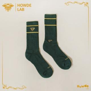 【HOWDE LAB】SOCKS 綠色 黃金蜜蜂刺繡長襪 / 刺繡 長襪 造型襪 高筒襪 23SS03-GR