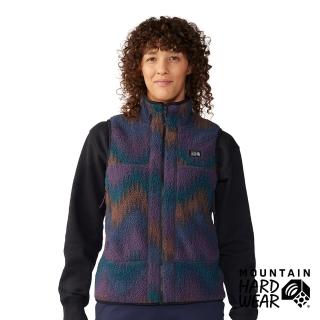 【Mountain Hardwear】HiCamp Fleece Printed Vest W 舒適刷毛保暖立領背心 女款 藍紫鋸齒 #2075321