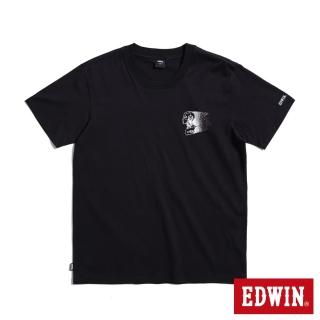 【EDWIN】男裝 機器人胸像短袖T恤(黑色)